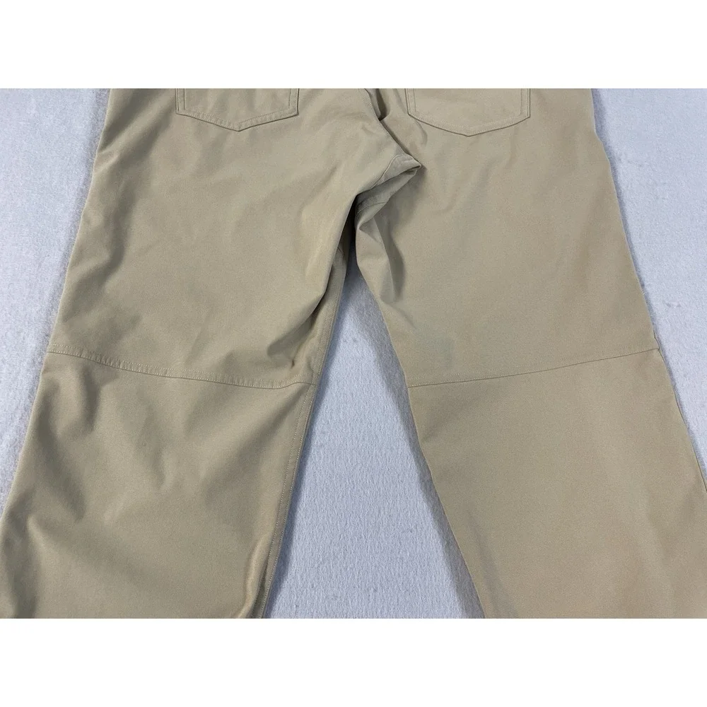 Lululemon Mens Tan Flat Front Pockets Straight Leg Chino Pants Size 31